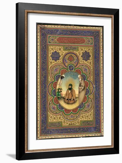 Ali and His Sons Hasan and Husayn with Ali's Companions-null-Framed Giclee Print