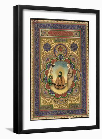 Ali and His Sons Hasan and Husayn with Ali's Companions-null-Framed Giclee Print