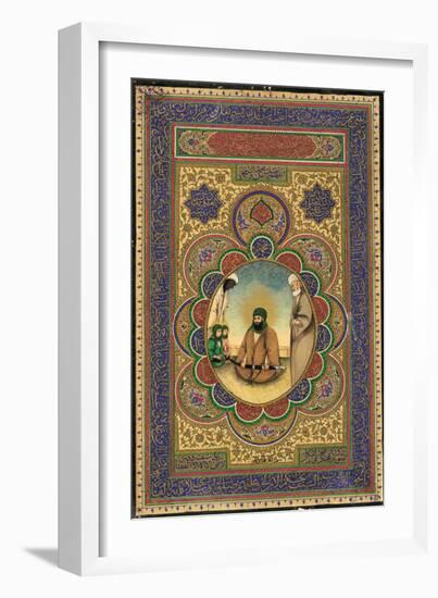 Ali and His Sons Hasan and Husayn with Ali's Companions-null-Framed Giclee Print