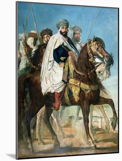 Ali Ben Ahmed, the Last Caliph of Constantine, with His Entourage Outside Constantine, 1845-Théodore Chasseriau-Mounted Giclee Print