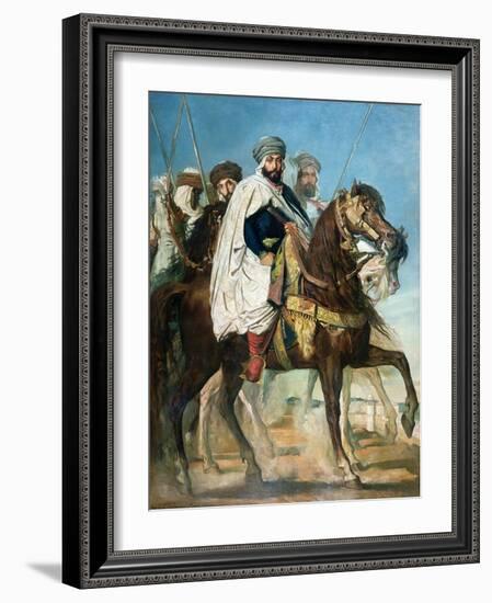 Ali Ben Ahmed, the Last Caliph of Constantine, with His Entourage Outside Constantine, 1845-Théodore Chasseriau-Framed Giclee Print