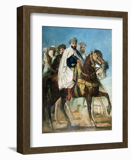 Ali Ben Ahmed, the Last Caliph of Constantine, with His Entourage Outside Constantine, 1845-Théodore Chasseriau-Framed Giclee Print