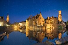 Europe, Belgium, Brugge - Rozenhoedkaai Under The Stars-Aliaume Chapelle-Photographic Print