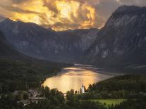 Europe, Slovenia, Bohinj - High View Over Lake Bohinj At Sunset-Aliaume Chapelle-Photographic Print