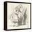 Alice Alice Draws Back the Curtain to Reveal a Little Door-John Tenniel-Framed Premier Image Canvas