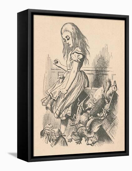 'Alice and animals. Chaos and the court', 1889-John Tenniel-Framed Premier Image Canvas