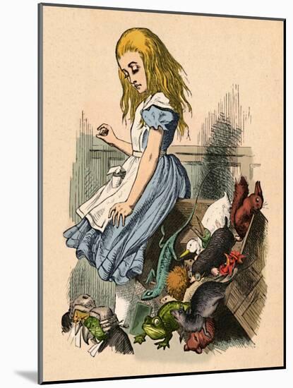 'Alice and animals. Chaos and the court', 1889-John Tenniel-Mounted Giclee Print