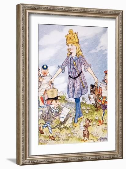 Alice and Her Friends-Charles Folkard-Framed Giclee Print