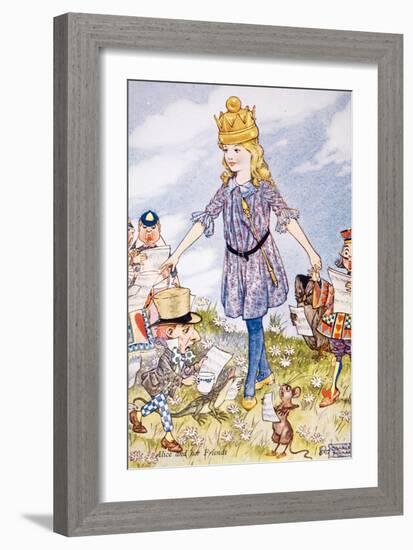 Alice and Her Friends-Charles Folkard-Framed Giclee Print