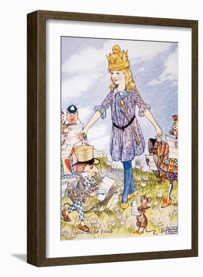 Alice and Her Friends-Charles Folkard-Framed Giclee Print