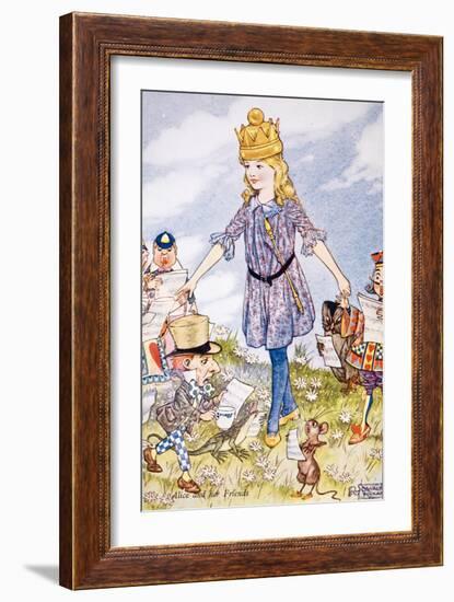 Alice and Her Friends-Charles Folkard-Framed Giclee Print