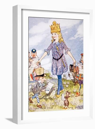 Alice and Her Friends-Charles Folkard-Framed Giclee Print