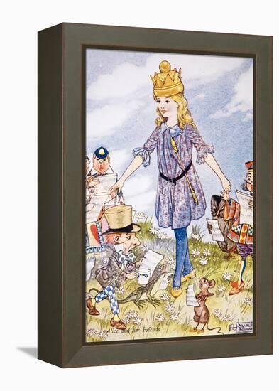 Alice and Her Friends-Charles Folkard-Framed Premier Image Canvas