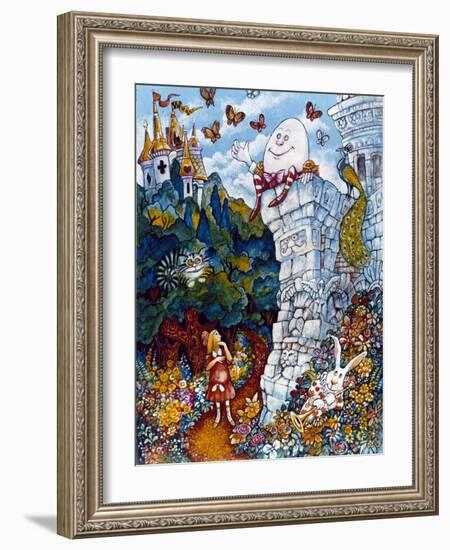 Alice and Humpty Dumpty-Bill Bell-Framed Giclee Print