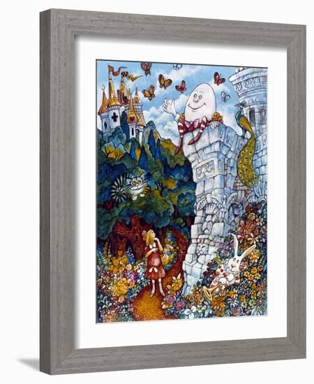 Alice and Humpty Dumpty-Bill Bell-Framed Giclee Print