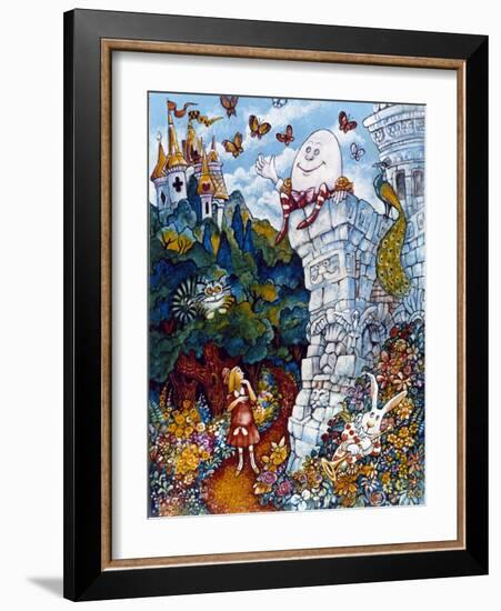 Alice and Humpty Dumpty-Bill Bell-Framed Giclee Print