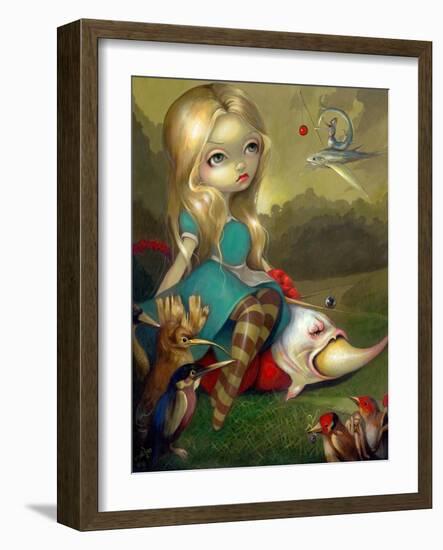 Alice and the Bosch Birds-Jasmine Becket-Griffith-Framed Art Print