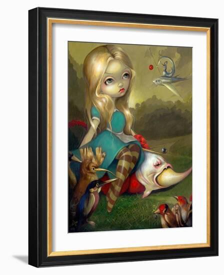 Alice and the Bosch Birds-Jasmine Becket-Griffith-Framed Art Print