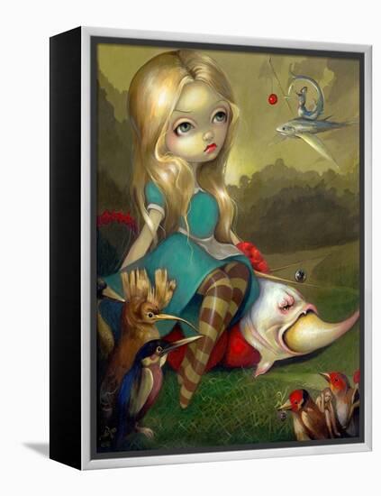 Alice and the Bosch Birds-Jasmine Becket-Griffith-Framed Stretched Canvas