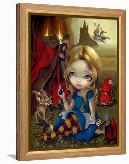 Alice and the Bosch Monsters-Jasmine Becket-Griffith-Framed Stretched Canvas