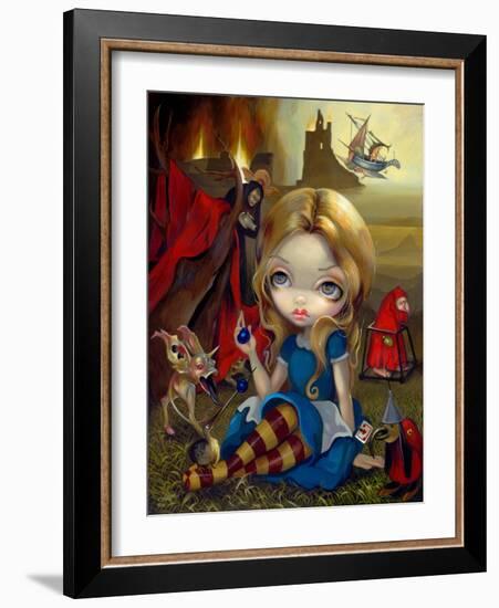 Alice and the Bosch Monsters-Jasmine Becket-Griffith-Framed Art Print