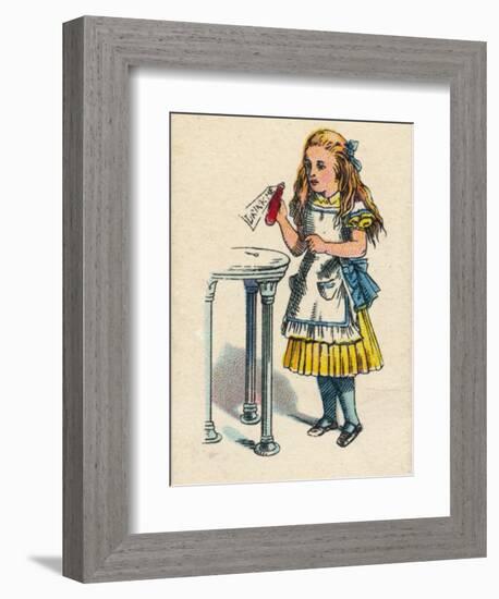 Alice and the Bottle, 1930-John Tenniel-Framed Giclee Print