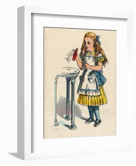 Alice and the Bottle, 1930-John Tenniel-Framed Giclee Print