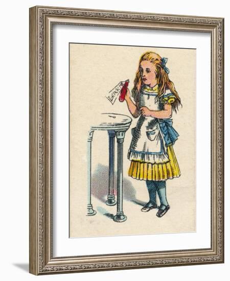 Alice and the Bottle, 1930-John Tenniel-Framed Giclee Print