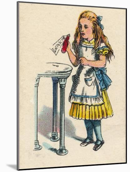 Alice and the Bottle, 1930-John Tenniel-Mounted Giclee Print