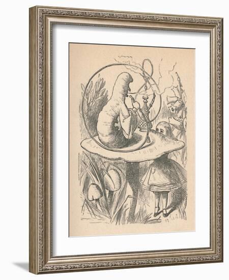 'Alice and the caterpillar', 1889-John Tenniel-Framed Giclee Print