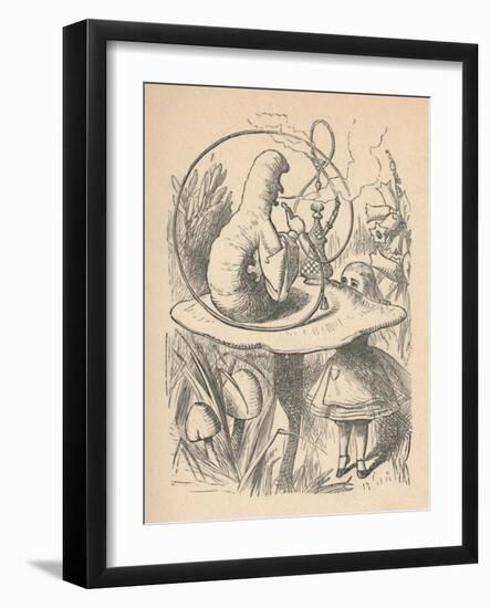 'Alice and the caterpillar', 1889-John Tenniel-Framed Giclee Print