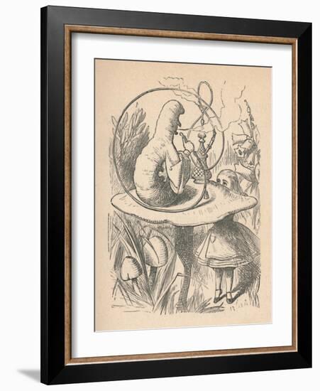 'Alice and the caterpillar', 1889-John Tenniel-Framed Giclee Print