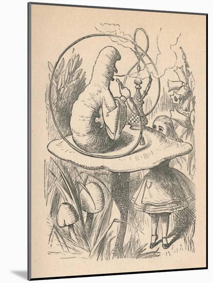 'Alice and the caterpillar', 1889-John Tenniel-Mounted Giclee Print