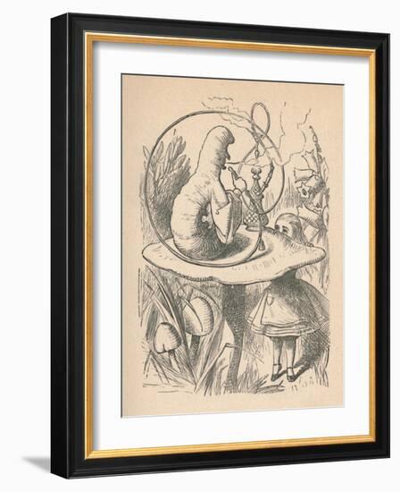 'Alice and the caterpillar', 1889-John Tenniel-Framed Giclee Print