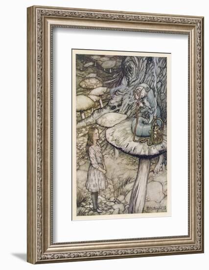 Alice and the Caterpillar-Arthur Rackham-Framed Photographic Print