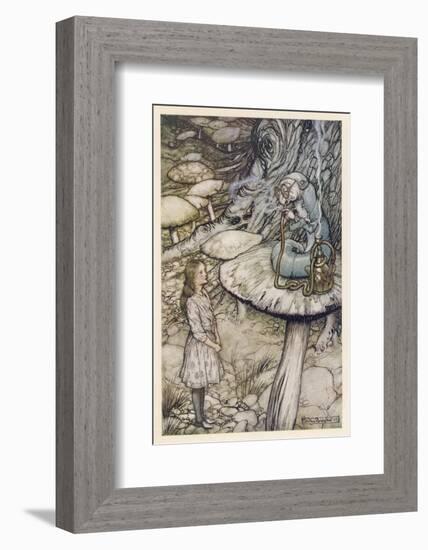 Alice and the Caterpillar-Arthur Rackham-Framed Photographic Print