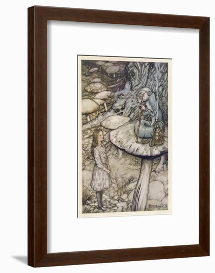 Alice and the Caterpillar-Arthur Rackham-Framed Photographic Print