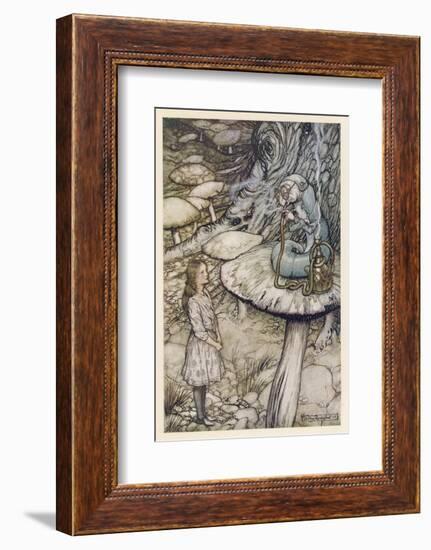 Alice and the Caterpillar-Arthur Rackham-Framed Photographic Print