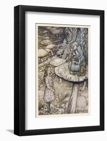 Alice and the Caterpillar-Arthur Rackham-Framed Photographic Print