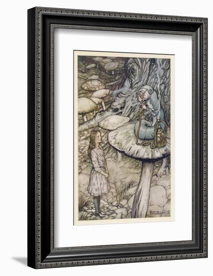 Alice and the Caterpillar-Arthur Rackham-Framed Photographic Print