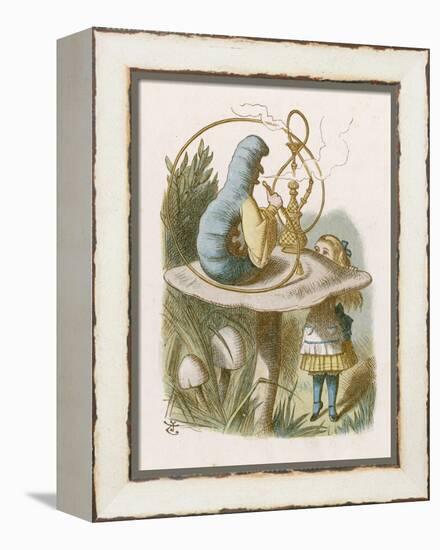 Alice and the Caterpillar-John Tenniel-Framed Premier Image Canvas