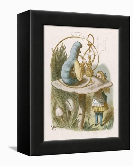 Alice and the Caterpillar-John Tenniel-Framed Premier Image Canvas