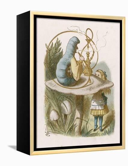 Alice and the Caterpillar-John Tenniel-Framed Premier Image Canvas