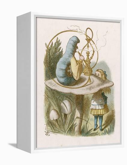 Alice and the Caterpillar-John Tenniel-Framed Premier Image Canvas