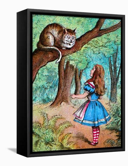 'Alice and the Cheshire Cat', c1910-John Tenniel-Framed Premier Image Canvas