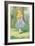 Alice and the Cheshire Cat, Illustration from Alice in Wonderland by Lewis Carroll-John Tenniel-Framed Giclee Print