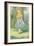 Alice and the Cheshire Cat, Illustration from Alice in Wonderland by Lewis Carroll-John Tenniel-Framed Giclee Print