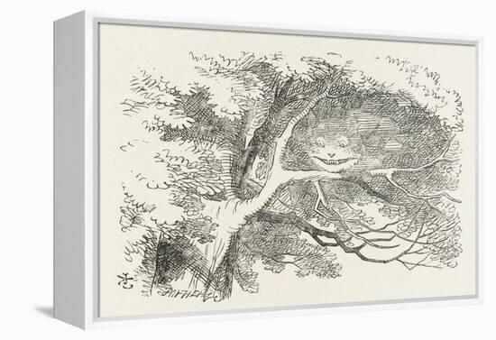 Alice and the Cheshire Cat the Cheshire Cat Fades Away-John Tenniel-Framed Premier Image Canvas