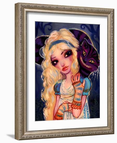 Alice and The Cheshire Cat-Natasha Wescoat-Framed Giclee Print