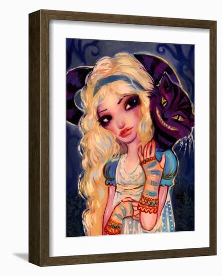 Alice and The Cheshire Cat-Natasha Wescoat-Framed Giclee Print